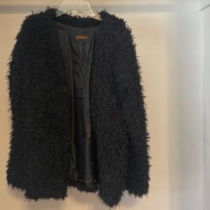 Black teddy coat super cute with rave outfits